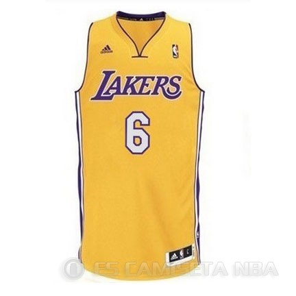 Camiseta Clarkson #6 Los Angeles Lakers Amarillo - Haga un click en la imagen para cerrar